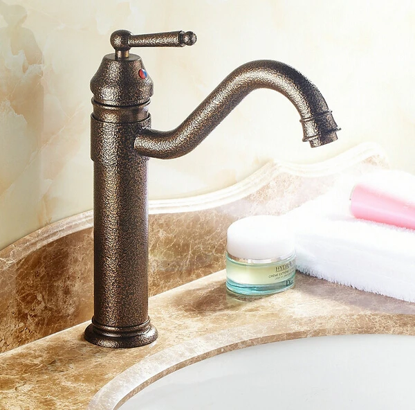 11 Inch New brand Antique roman bronze Finish Bathroom Basin Mixer Tap Faucet Deck mounted basin