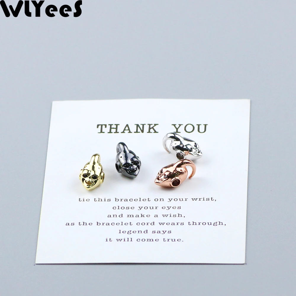 WLYeeS подвеска с мультяшным персонажем черные медные бусины кубическим цирконием