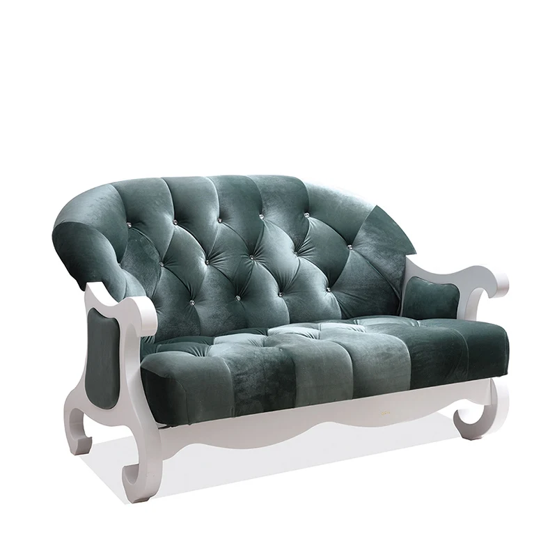 Velvet U-shaped Three seats leisure sofas Europe And America style modern living room sofa high quality flannel furniture
