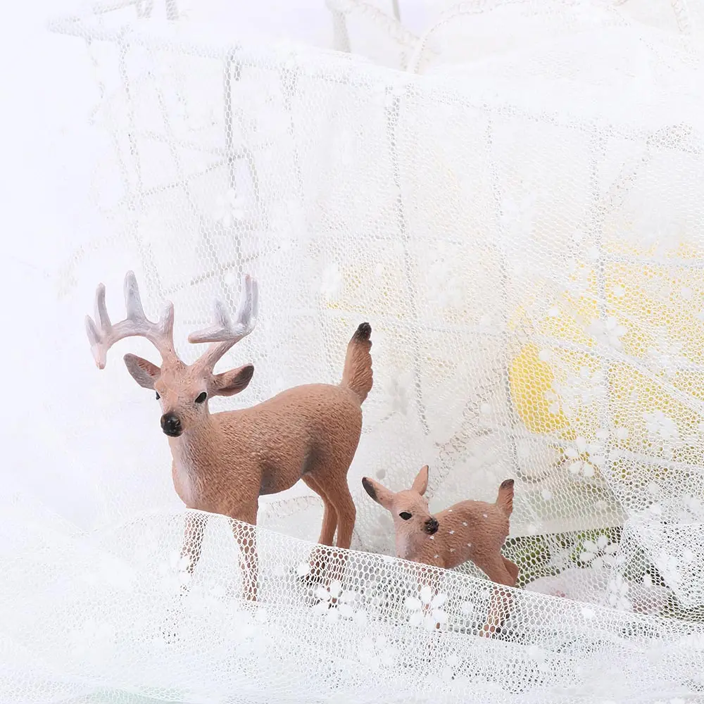 Изображение оленя, Рождественская миниатюрная кукла, белый хвост, олень, модель, вечерние украшения для дома, рождественское моделирование, образование для детей