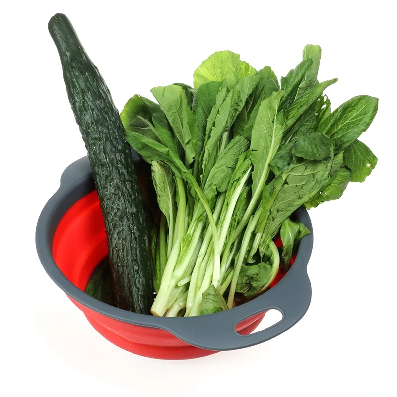 Collapsible Colander Set Food Grade Kitchen Strainer Folding Drainage Baskets Vegetable Fruit Storage Basket Kitchen Tools (9)