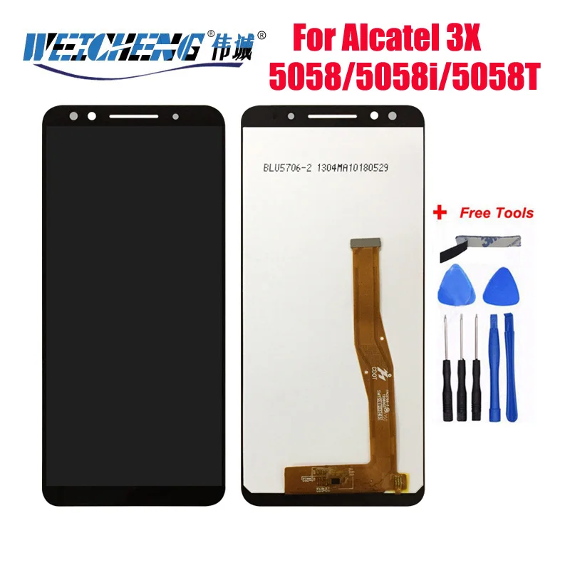 5 7 &quotдля Alcatel 5058i Полный ЖК-дисплей + фотография для 3X 5058 5058A 5058Y | Мобильные