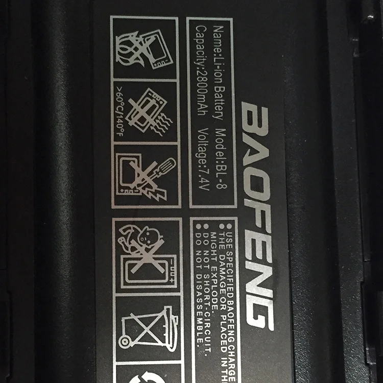 Портативная радиостанция Walkie Talkie Original 7 4 V 2800mah батарея Baofeng UV 82 аксессуары для