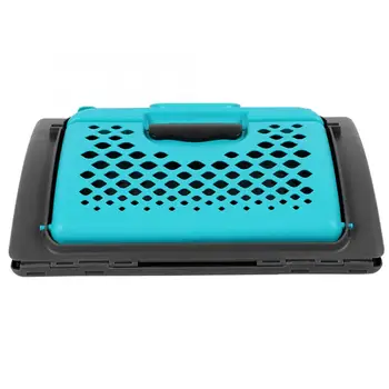 

Pet Dog Backpack Dog Carrier Bag Portable ABS Pet Cage With Safety Door Locks Wavy Handle Ventilated Dog Cat Carrier Blue