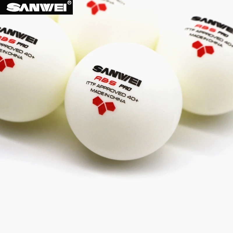 SANWEI Table Tennis Ball 3-star ABS 40+ PRO seamed New material plastic poly ITTF Approved ping pong balls tenis de mesa