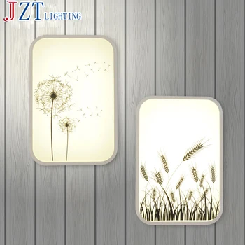 

M Rectangular Nordic Creative Art Led Wall Lamp 31*21cm Acrylic Lampshade Metal Lampbase Bedroom Children Room Lighting