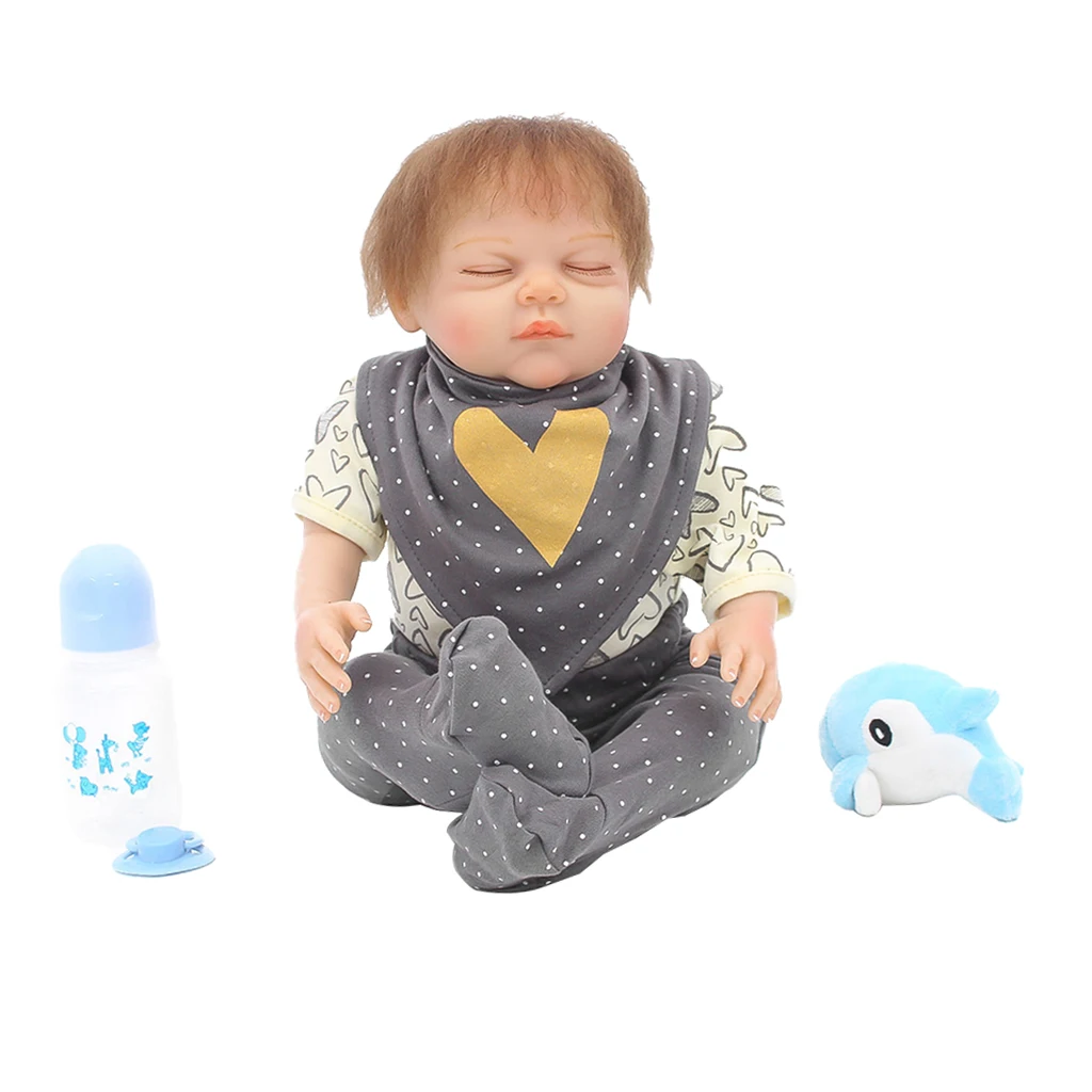 

Lifelike 20inch Otarddolls Reborn Doll Soft Silicone Newborn American Baby Doll With Rompers And Pacifier Nursing Accessory