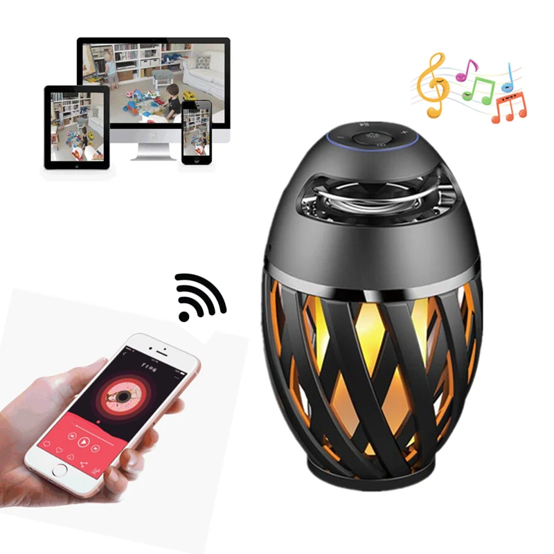 Sansnail USB Led лампы пламени Bluetooth динамик открытый портативный пламя атмосфера лампа
