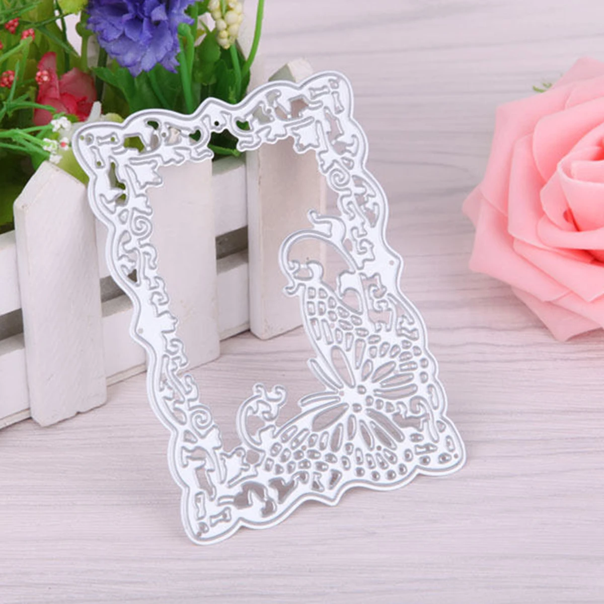JX-LCLYL New Butterfly Frame Metal Cutting Dies Stencil Scrapbooking Card Embossing DIY