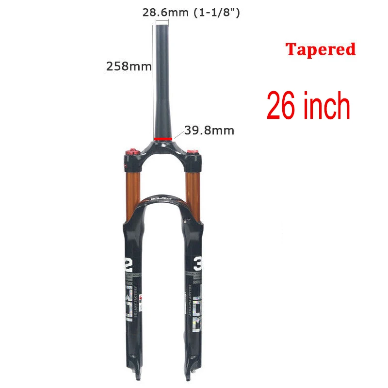 26-tapered remote Горный велосипед Подвеска вилка 26 27," Велосипедный спорт Suspencion MTB 29" Воздушная вилка устойчивость масла демпфирования линии блокировки прямо конические - Цвет: 26-tapered remote