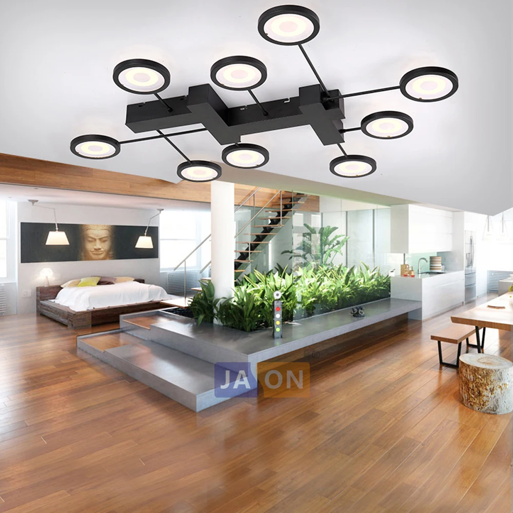 

LED Modern Iron Acryl Black White LED Lamp.LED Light.Ceiling Lights.LED Ceiling Light.Ceiling Lamp For Foyer Bedroom