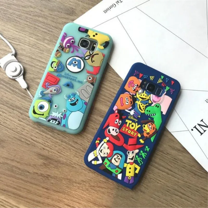 Cartoon cases Toy Story Monsters University 3D Silicone back cover for Samsung S7 S6 edge s6 s8 s8plus s9 s10 phone Cases fundas |