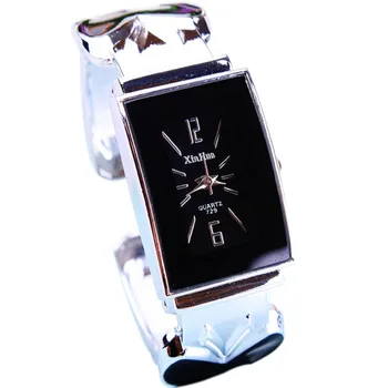 

Fashion Women's Square Bangle Bracelet Analog Wrist Watch Alloy Band relogio feminino Watches Stainless Steel Band saatler B30