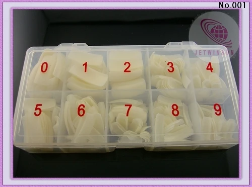 500PCS NAIL TIPS IVORY WHITE CLEAN HALF COVER UV FALSE ART TIP ARTIFICIAL SALON WITH BOX | Красота и здоровье