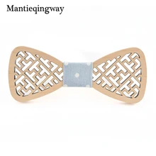 Mantieqingway Новинка года поступления для мужчин/для женщин Свадебная вечеринка интимные аксессуары ручной работы деревянная Бабочка розовый Галстуки бабочк
