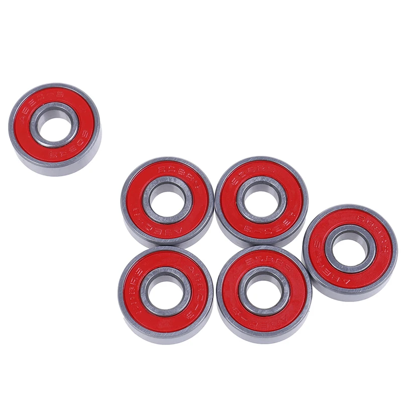1PC OR 5PCS ABEC-9 608 2RS Inline Roller Skate Wheel Bearing Anti-rust Skateboard Wheel Bearing Red Sealed Shaft 8x22x7mm