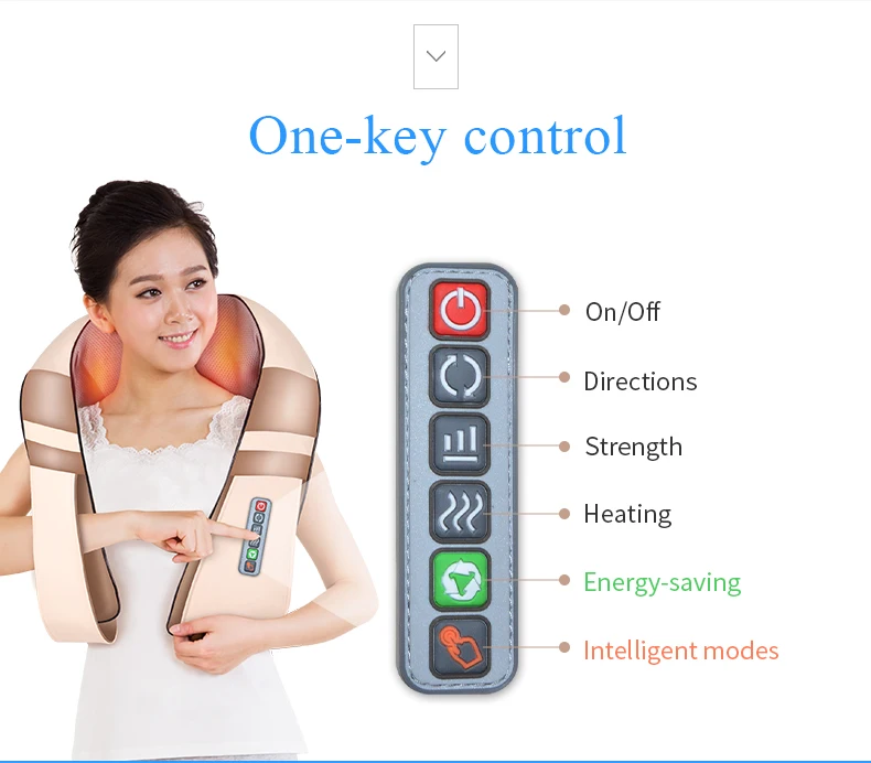 Electric Wear Mode Neck Massager Infrared Heating Massage Device Back Body Shiatsu Massage Equipment Physiotherapy Device