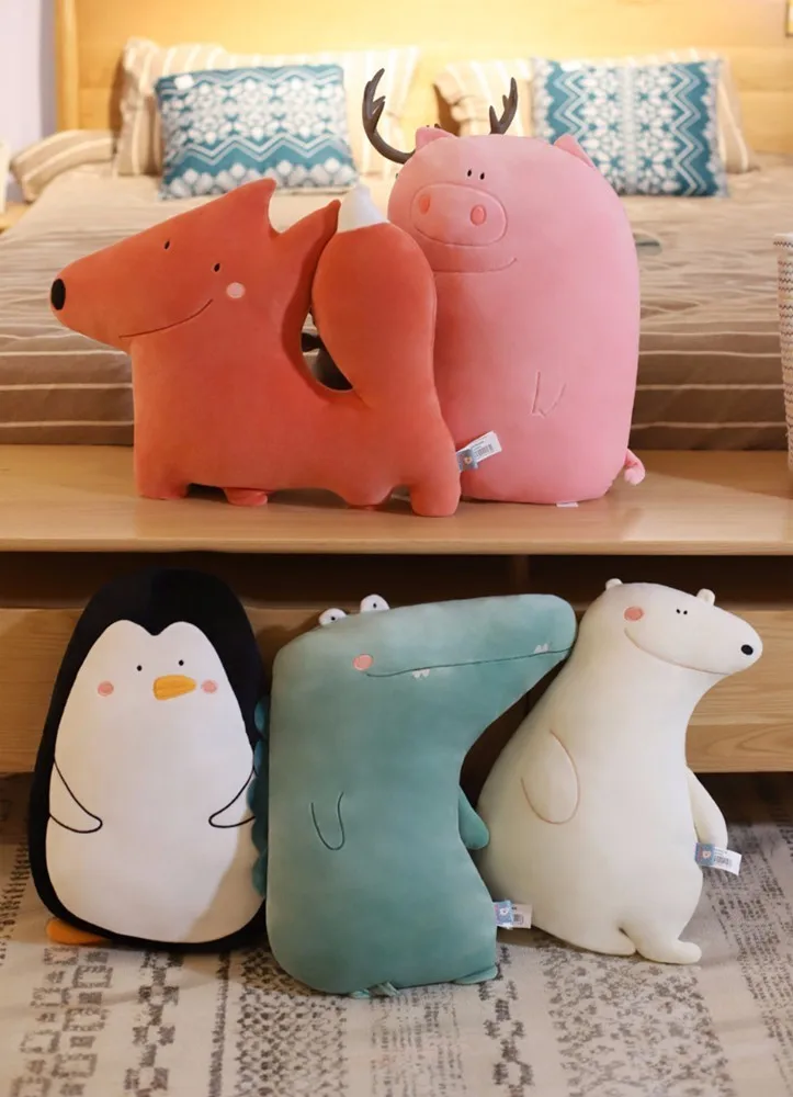 Декоративные подушки для салона с изображением животных из мультфильмов, декоративные подушки для часов