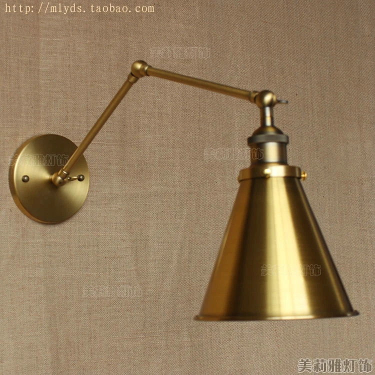Loft retro Matte Black iron shade adjustable swing arm reading wall lamps Lights e27 / e26 sconce for workroom bedroom bar cafe e27 vintage indoor black wall lamps loft swing rock wall sconce 2 head lights robot arm sconce wall lamp for workroom cafe