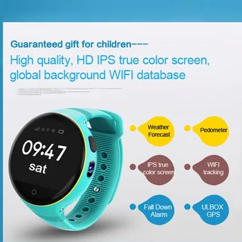 2017 best quality Waterproof SmartWatch Round Screen Android Wristwatch GPS SOS wifi Remote Monitoring kids gps watch tracker