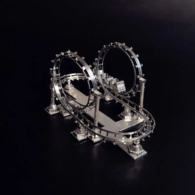 Американские Горки хкнаньюань 3D металлическая Сборная модель аттракционов игрушки головоломка оригинальность коллекция игровая площадка