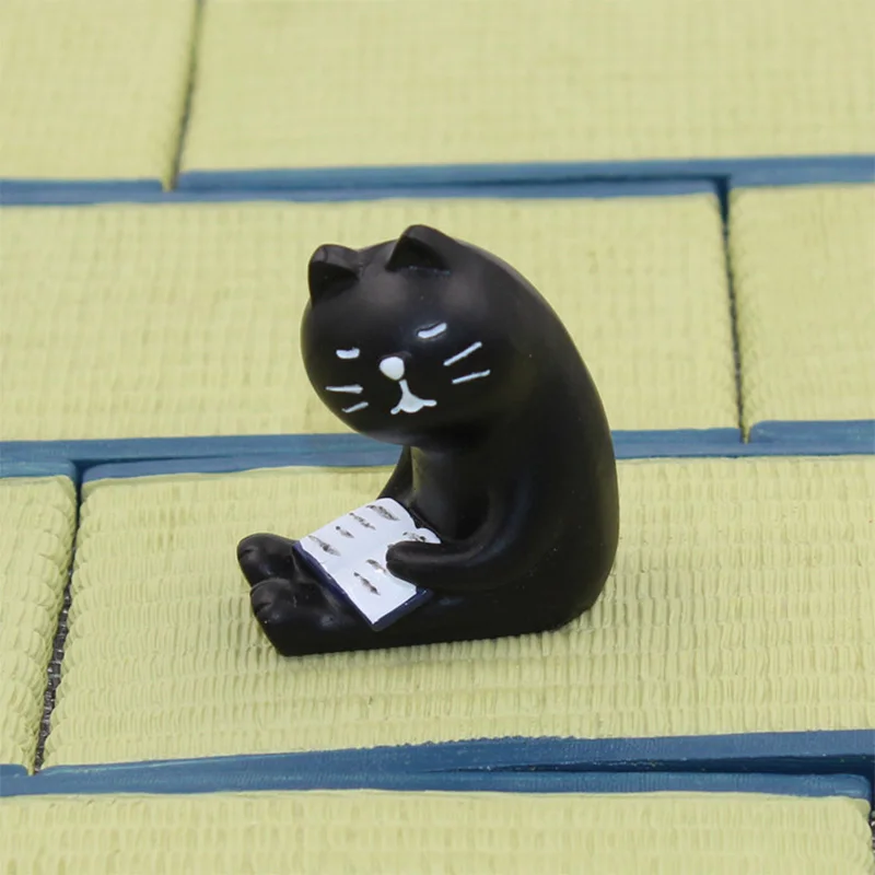 Decole Black Cat Bear Hedgehog Miniature figurine Japan Zakka
