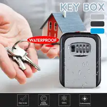 4 цифры сейф с ключом открытый кодовый замок кейс для хранения Настенный больше Ёмкость адаптер для синхронизации данных ключ безопасности держатель ржавчины