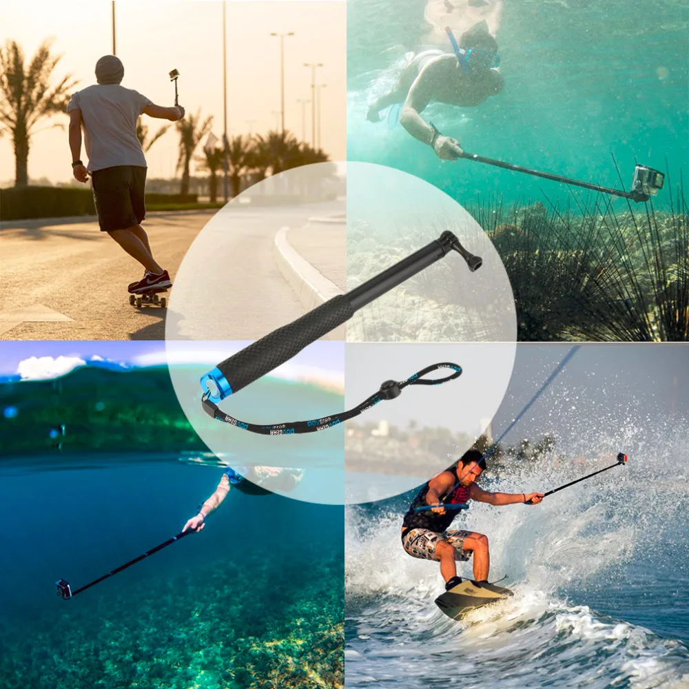

High Quality Telescopic Extendable Selfie Stick Pole Arm Monopod For GoPro Hero Camera for Travel and outdoor sports Promotion