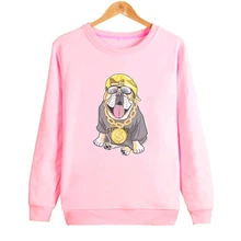 2017 Hot funny Dog Print Hoodies Women Cartoon 3d male sweatshirt Printed Rosa survetement homme Cotton Sweatshirt women Clothes