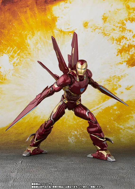 BANDAI S. H. Figuarts(СВЧ) Эксклюзивная Фигурка-Железный человек МК Марка 50 набор нано оружия