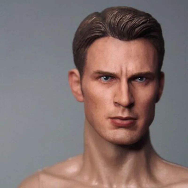 

1/6 Scale Captain Head Carving Chris Evans Steve Roger Head Suitable F Encapsulating Muscle Body F TBLeague Male Body