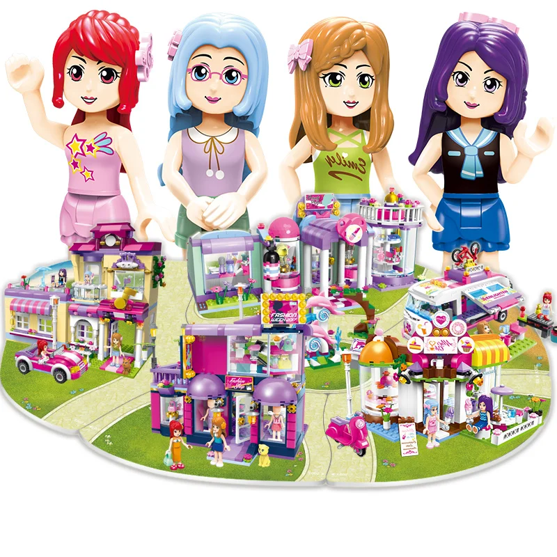 2007 734pcs Girl's Dream Town Constructor Model Kit Blocks Compatible LEGO Bricks Toys for Boys Girls Children Modeling 2007 734pcs Girl's Dream Town Constructor Model Kit Blocks Compatible LEGO Bricks Toys for Boys Girls Children Modeling