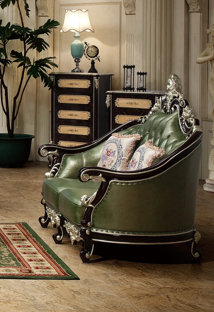 2016 Armchair Chaise Beanbag Europe Style Home Furniture Sofa Set Genuine Leather Living Room With Solid Rubber Carving French 2016 Armchair Chaise Beanbag Europe Style Home Furniture Sofa Set Genuine Leather Living Room With Solid Rubber Carving French