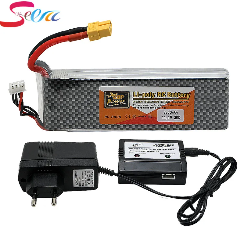 3s Lipo Battery 11.v 3300mah 30c And Charger For Quadcopters