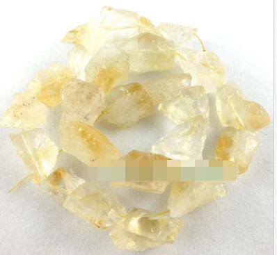 

Miss charm Jew1733 10x15mm Natural rough Citrine baroque necklace