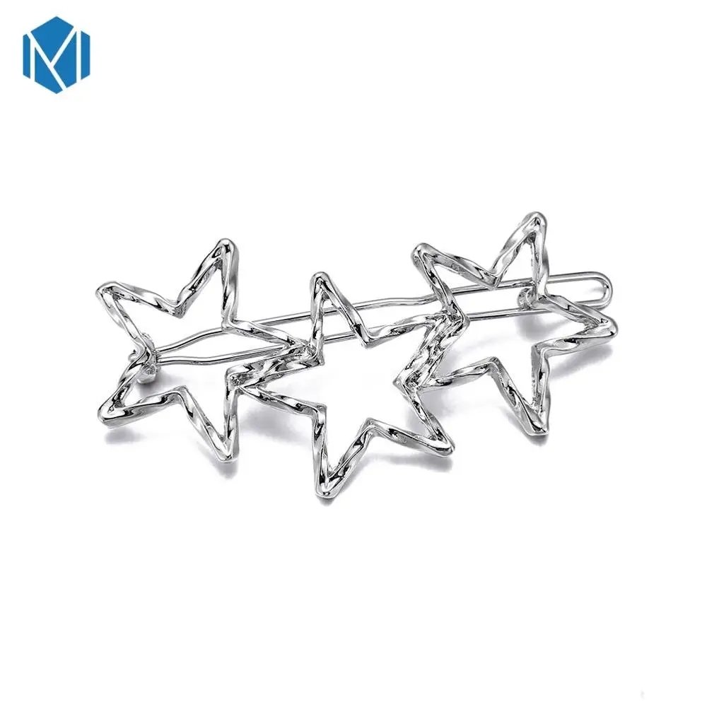 M MISM Star заколки для волос для женщин, модные милые имитирующие заколки в Корейском стиле, металлические заколки для волос из сплава, аксессуары для волос для девочек - Цвет: Star-Sliver