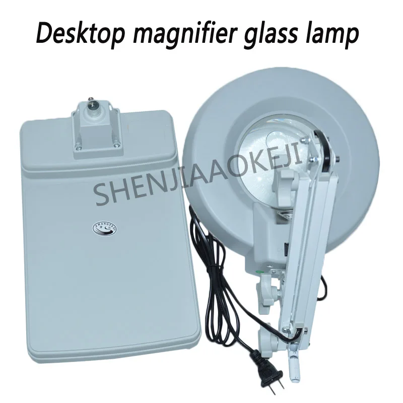 Desktop magnifying glass LED lamp LT-86C magnification 3/5/8/10X folding Magnifier table light 110/220V 1pc | Инструменты