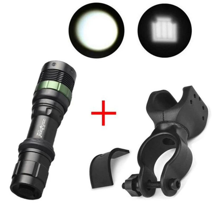 

5000LM XM-L T6 Aluminum Waterproof Zoomable LED Flashlight Torch Cycling Bicycle light for 18650 Rechargeable Battery #4AP26