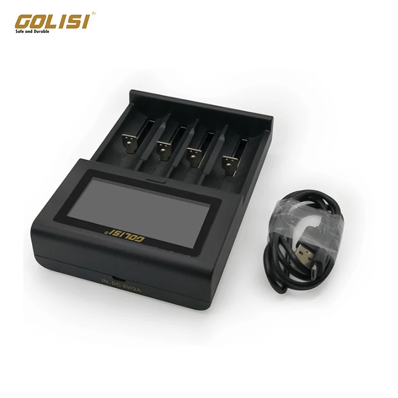 Умное зарядное устройство GOLISI i4 с ЖК дисплеем быстрая зарядка USB 2 А 18650 26650 20700|ЗУ
