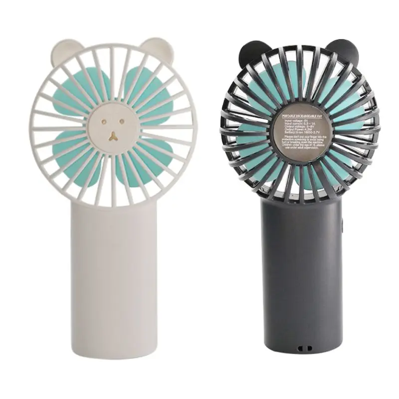 Bear Portable Handheld USB Rechargeable Handy Fan Cooler Portable 3 Speed Adjustable Mini Desktop Cooling Fan for Child Outdoor