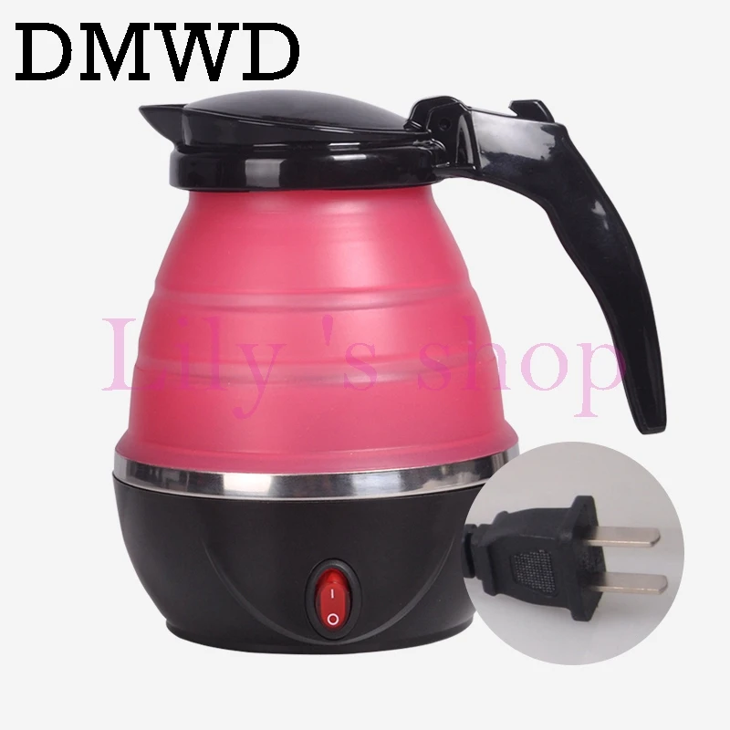 DMWD Travel foldable water heating pot silicone stainless steel mini