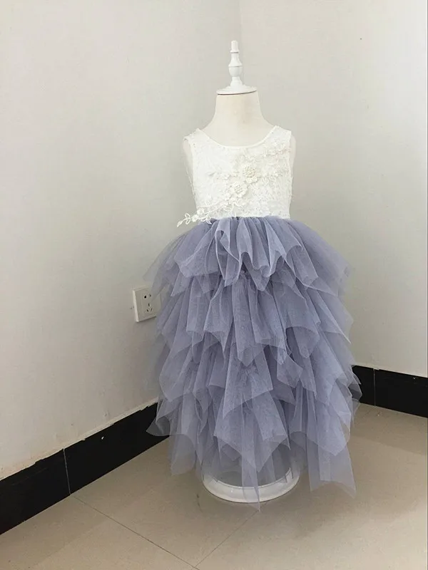 Retail 2017 Girls summer sweet lace flower princess dress , girls lace dress , girl dresses , RR01