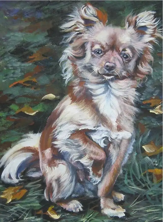 watercolor dog chihuahua