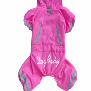

Spring Summer Dog Pet Raincoat Jacket 4-legs Button Waterproof Coat For Dogs Clothes