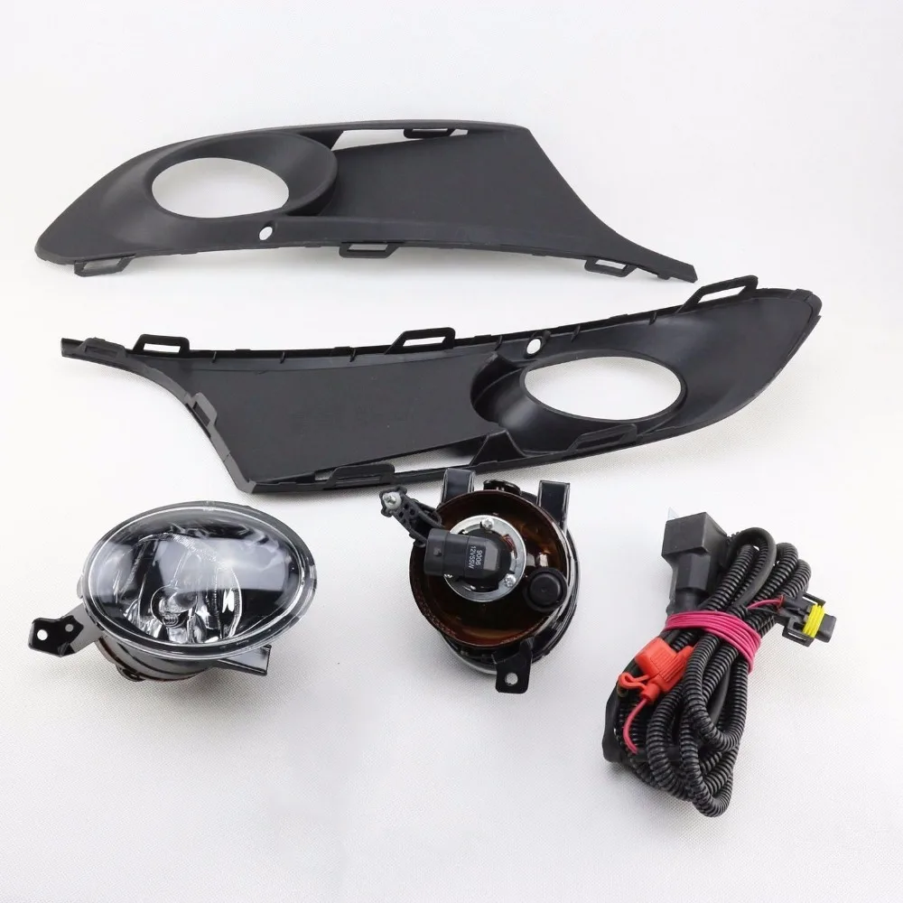 

5 Pieces/Set Front Auto Fog Lights With Racing Grills Cable Auto Accessories For Volkswagen Jetta MK6 2011-2014 Parts