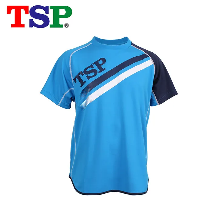 TSP классические 83502 футболки для настольного тенниса, футболки для мужчин/женщин, одежда для пинг-понга, спортивная одежда, футболки для тренировок - Цвет: Blue