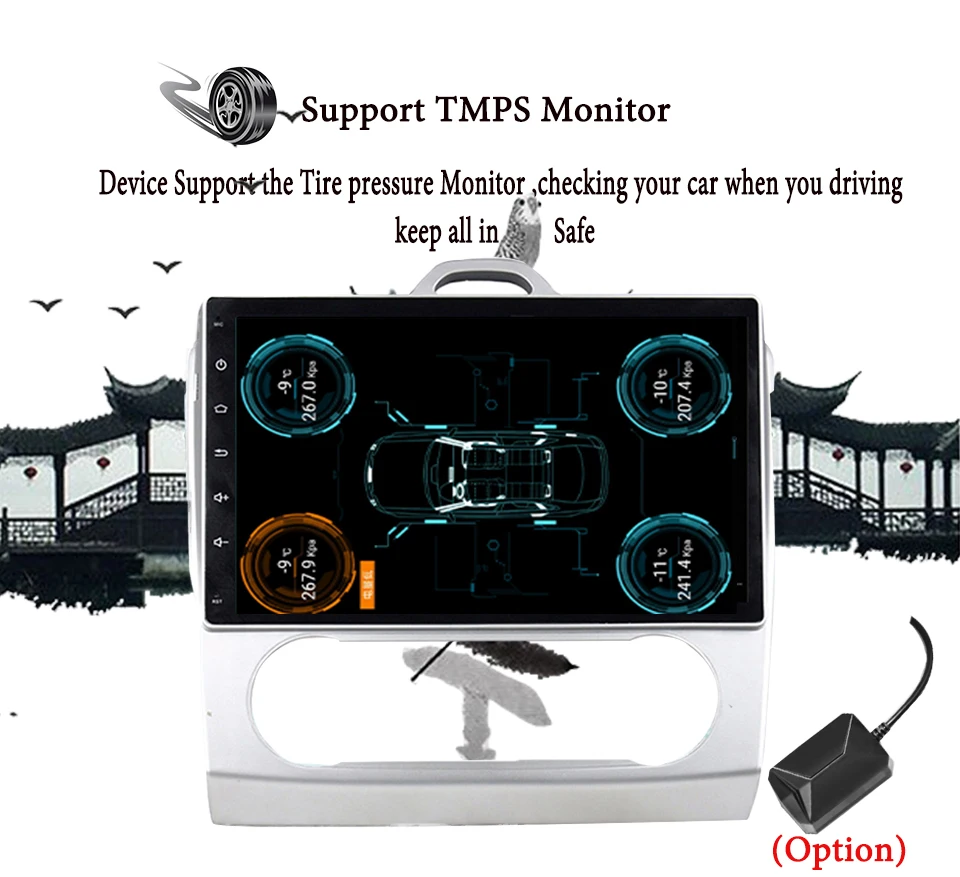 Excellent 10.1" Car Multimedia Player Android 9.0 GPS Autoradio 2 Din For Ford/Mondeo/Focus/Transit/C-MAX/S-MAX Stereo 4GB RAM DVD Audio 5