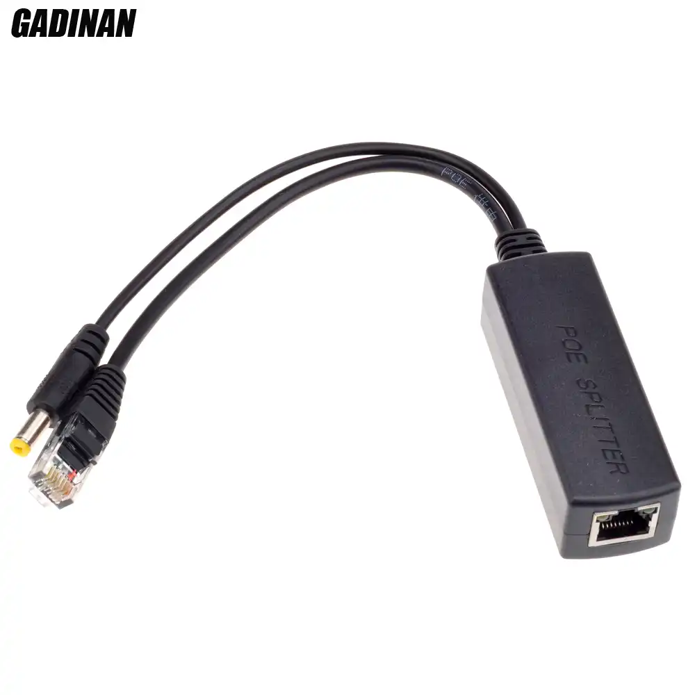 48V 12V DC PoE Power Over Ethernet Splitter Camera Barrel Plug Adapter Active