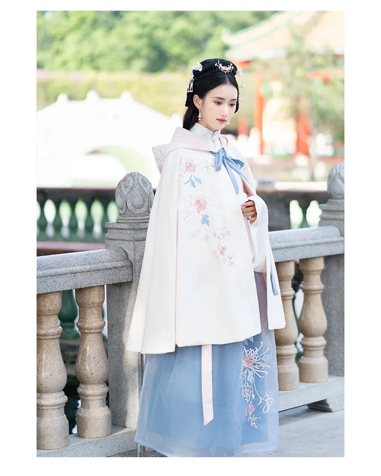 Женское/женское ханьфу китайское платье Стиль традиционные и древние костюмы плащ и топ с юбкой китайская танцевальная одежда DQL373