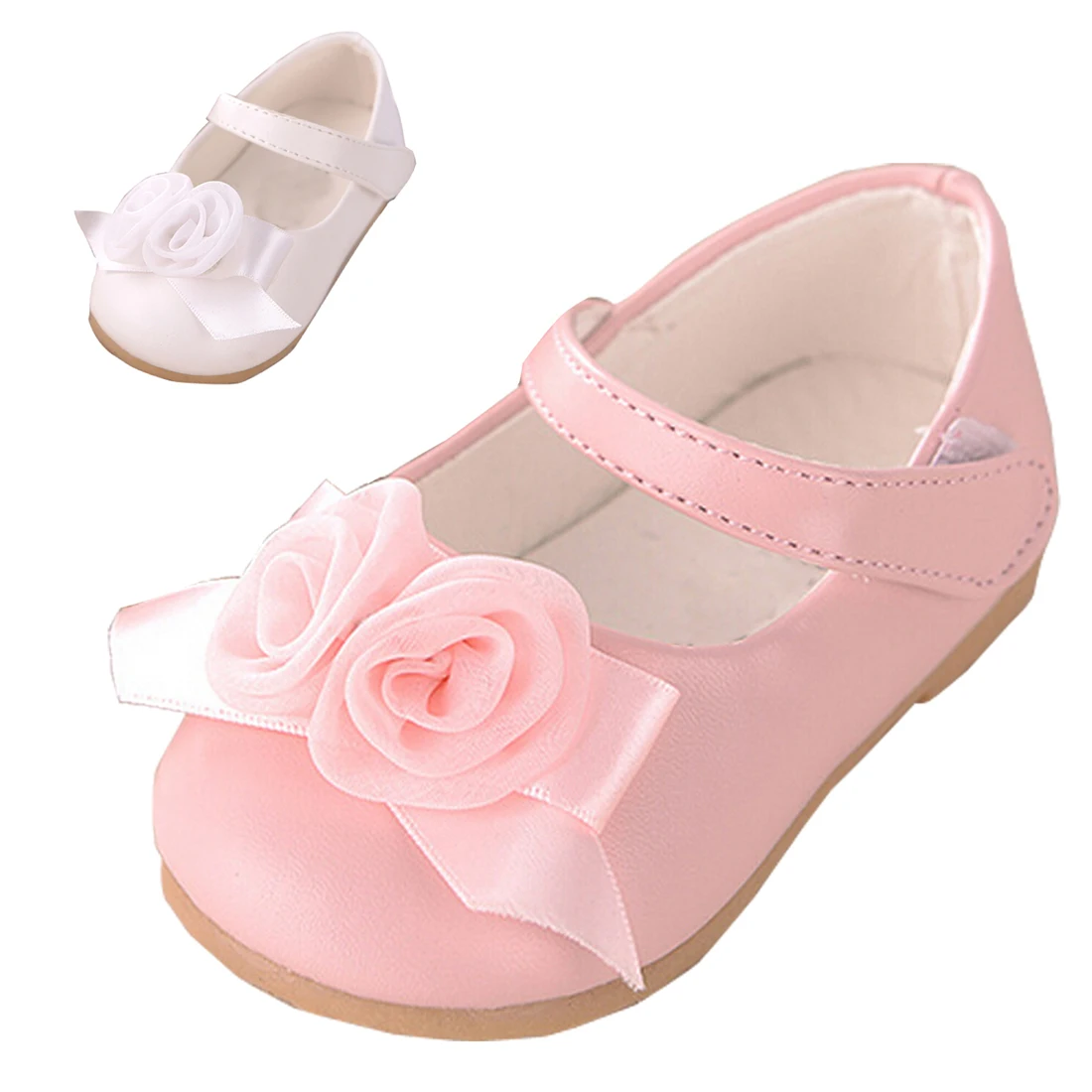 Baby Kids Shoes Cute Pink Flowers Girls Shoes Spring Children Clothing Beauty Leather Baby shoes